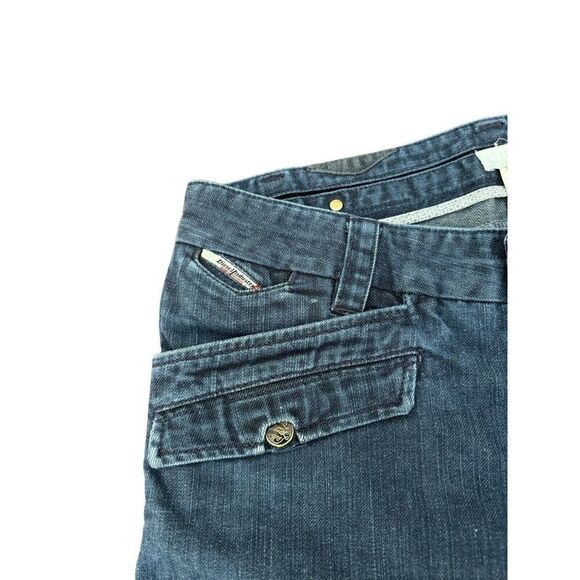 Diesel Women's/ Mens Cargo Size 33 Straight Leg Dark Wash zip Fly Blue Jeans - Picture 5 of 16